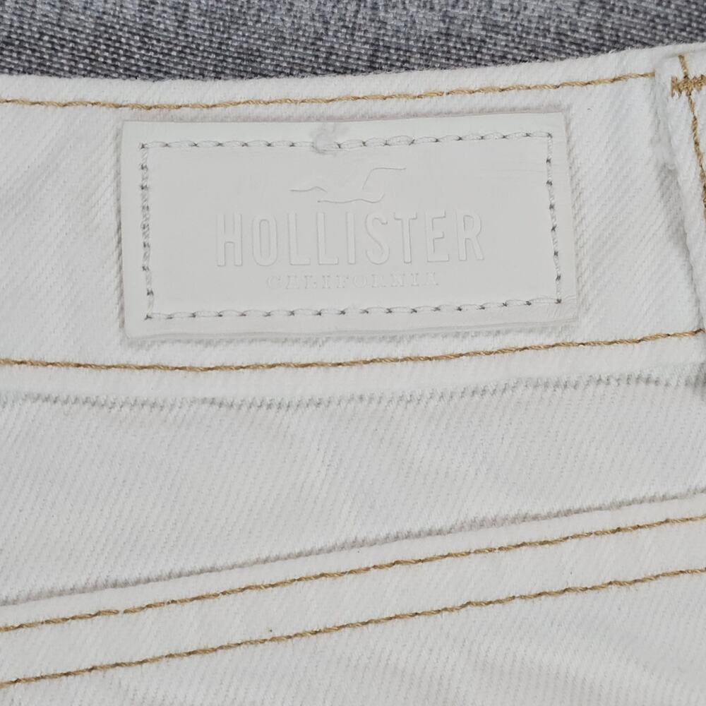 Hollister Jean Shorts Womens Size 29 White Casual Denim High Rise Ripped Frayed - Picture 7 of 12